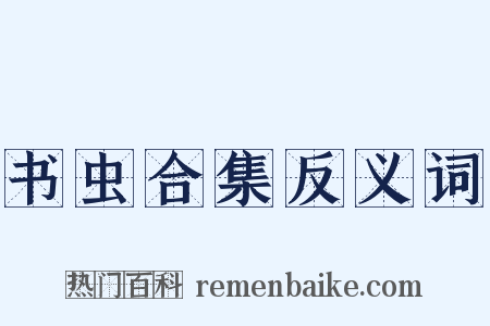书虫合集反义词是什么意思的图片